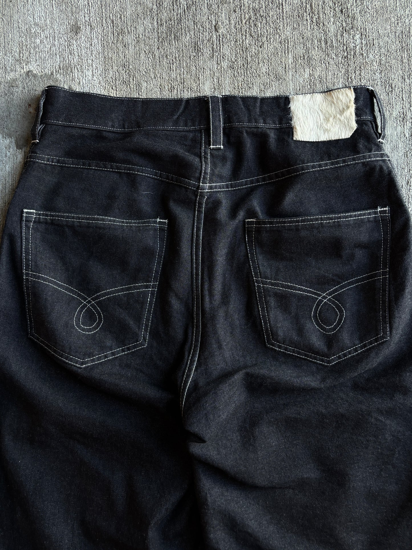 1:1 Black Denim Long Shorts (35" x 14")