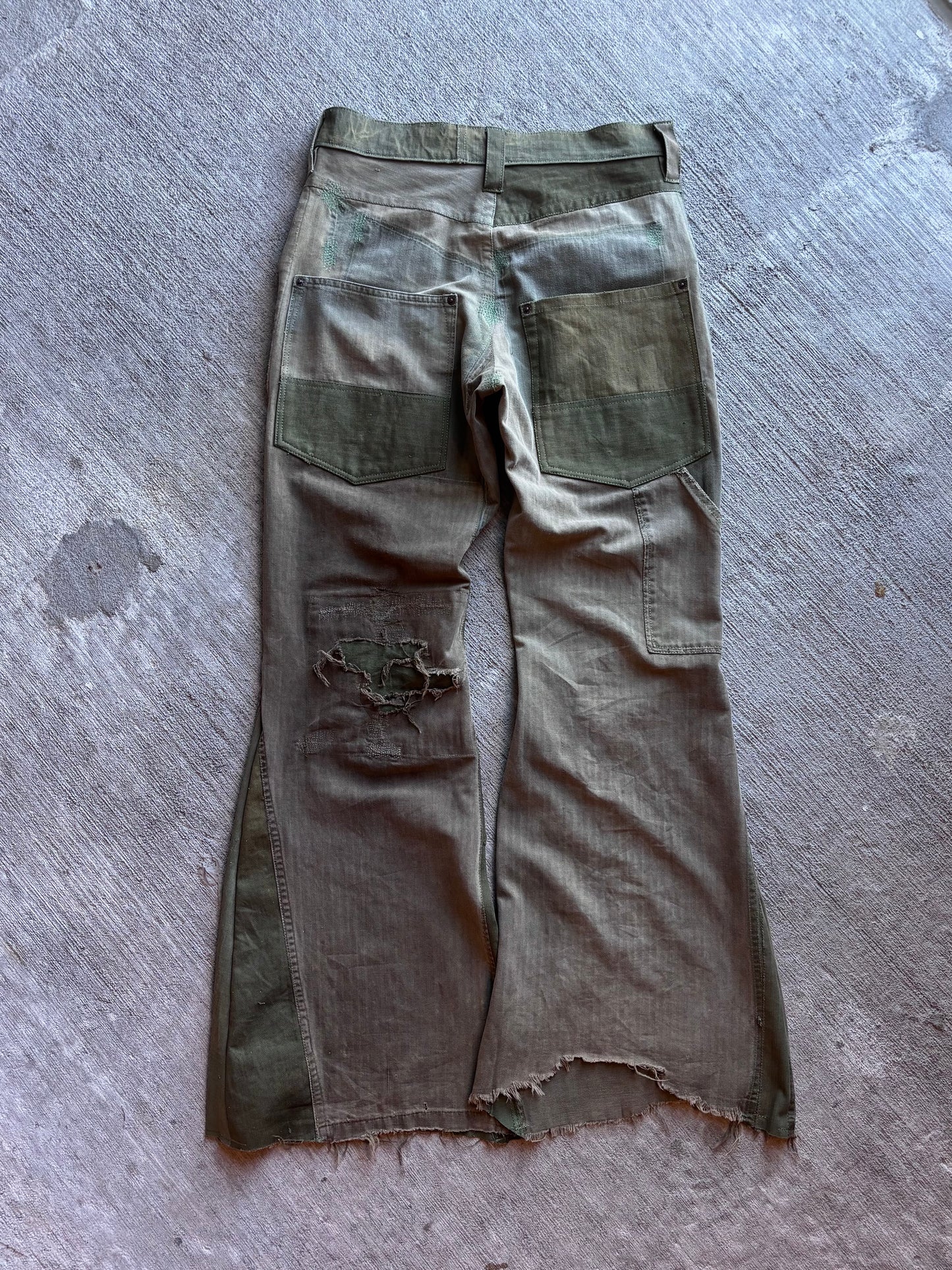 1:1 40s HBT Signature Cut Flared Pants (32" x 34")
