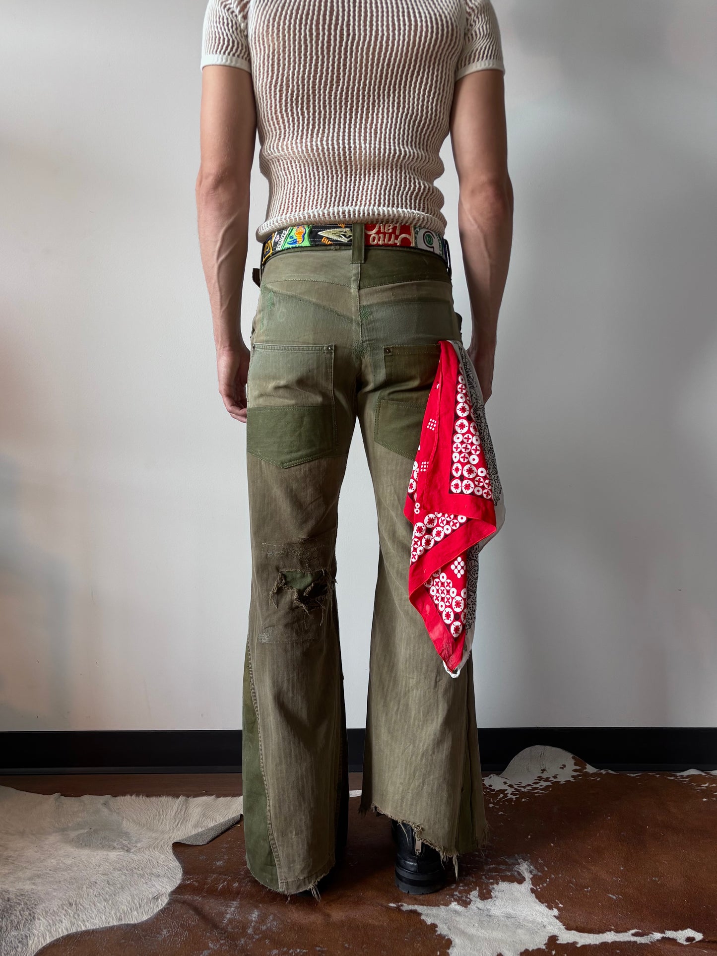 1:1 40s HBT Signature Cut Flared Pants (32" x 34")