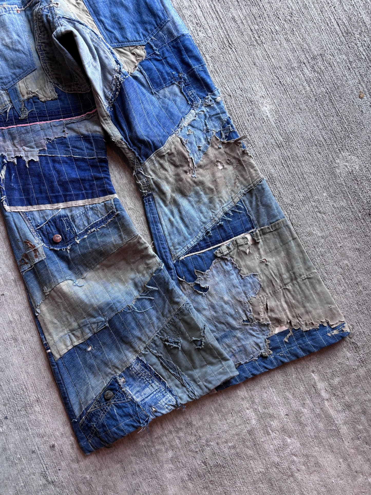 1:1 Denim 'Crust' Signature Flare Pants (34" x 33")