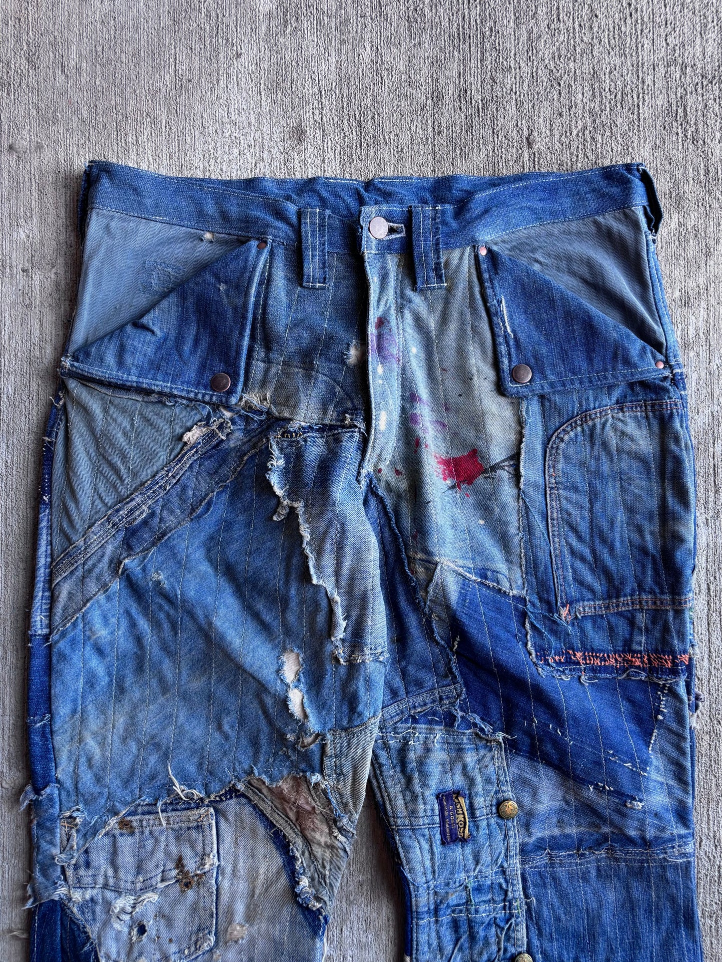 1:1 Denim 'Crust' Signature Flare Pants (34" x 33")