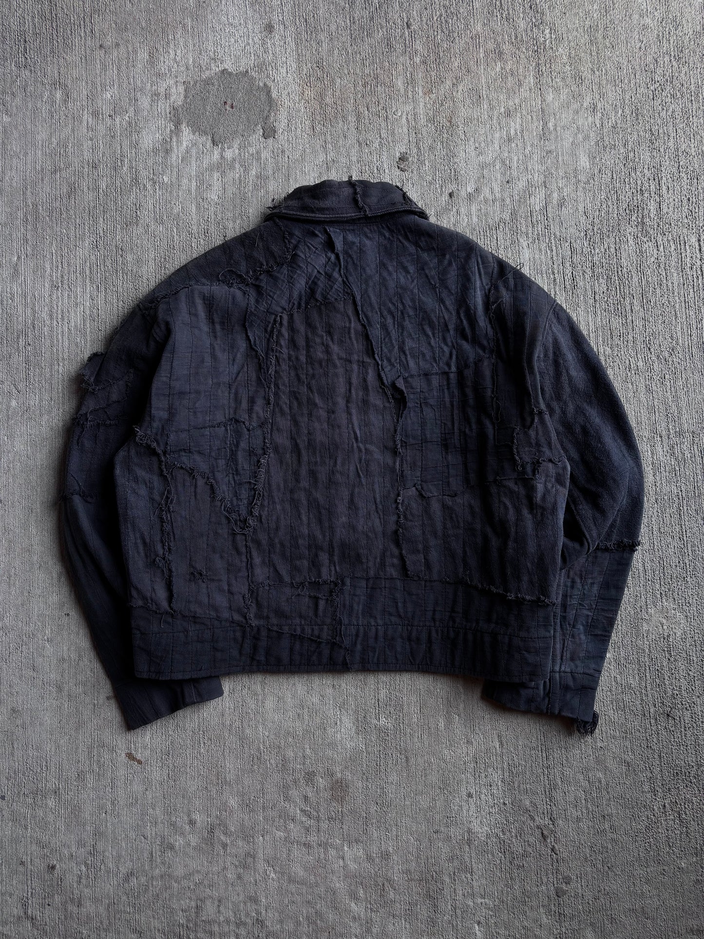 1:1 Overdyed Black 'Crust' Workwear Jacket (L)