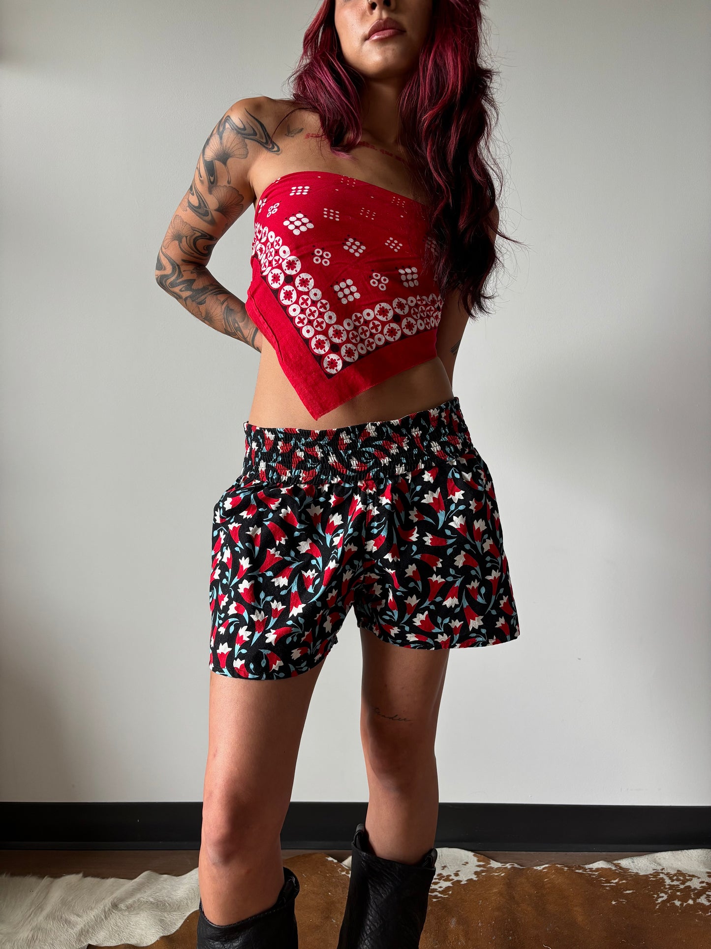 1:1 Floral Muay Thai Shorts (S)