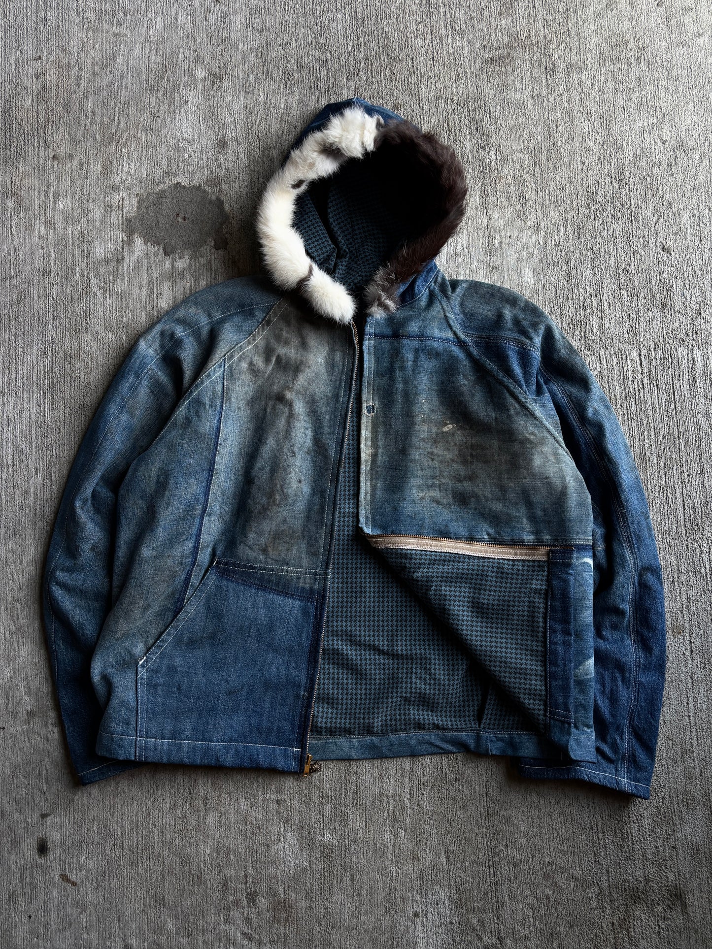 1:1 Farm Denim Hooded Jacket (XL)