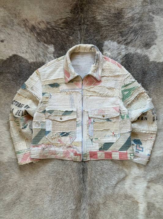 1:1 Scrap Feedsack Quilted Jacket (L)