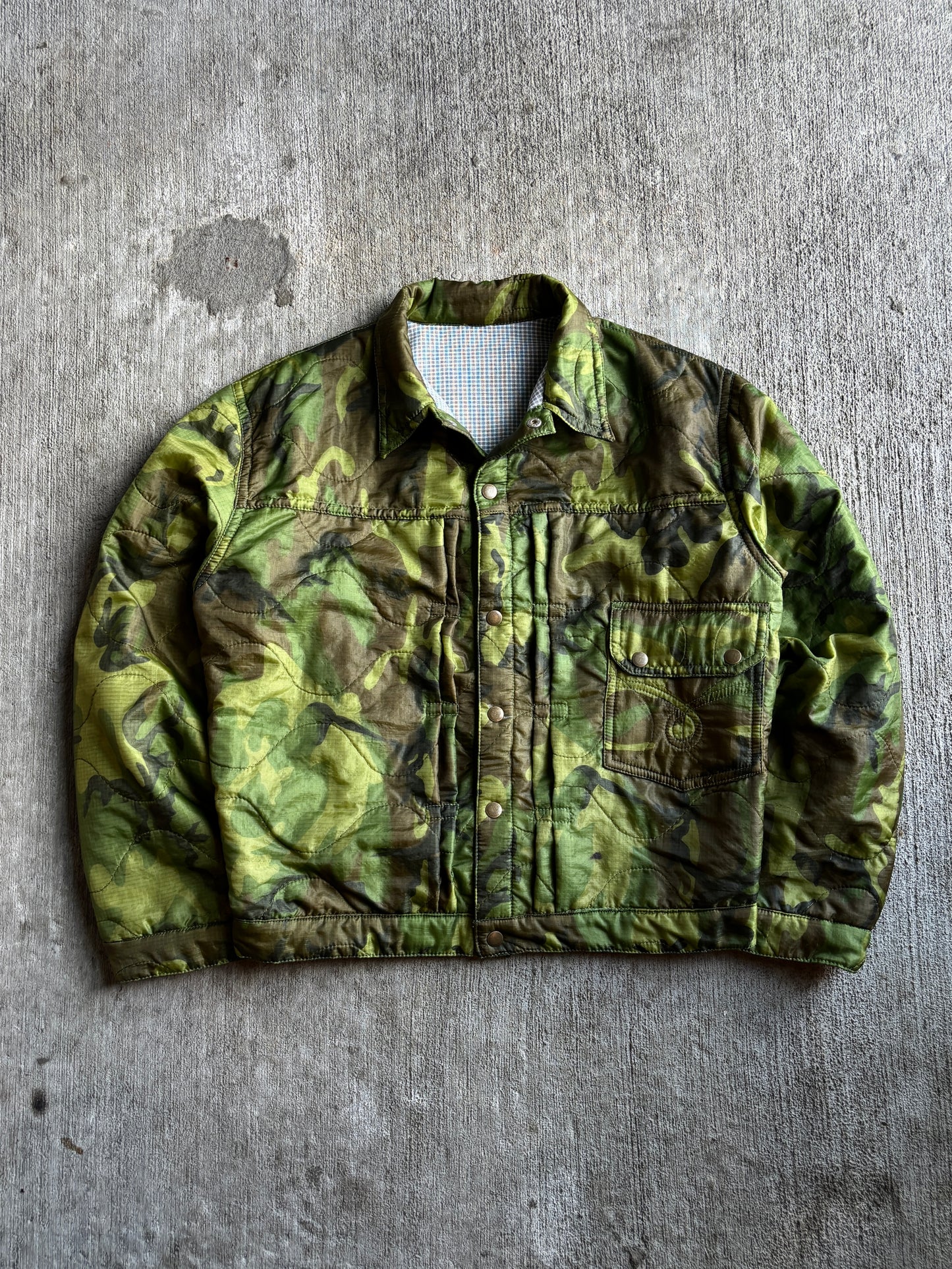 1:1 Woodland Camo Poncho Liner T1 Jacket (L)
