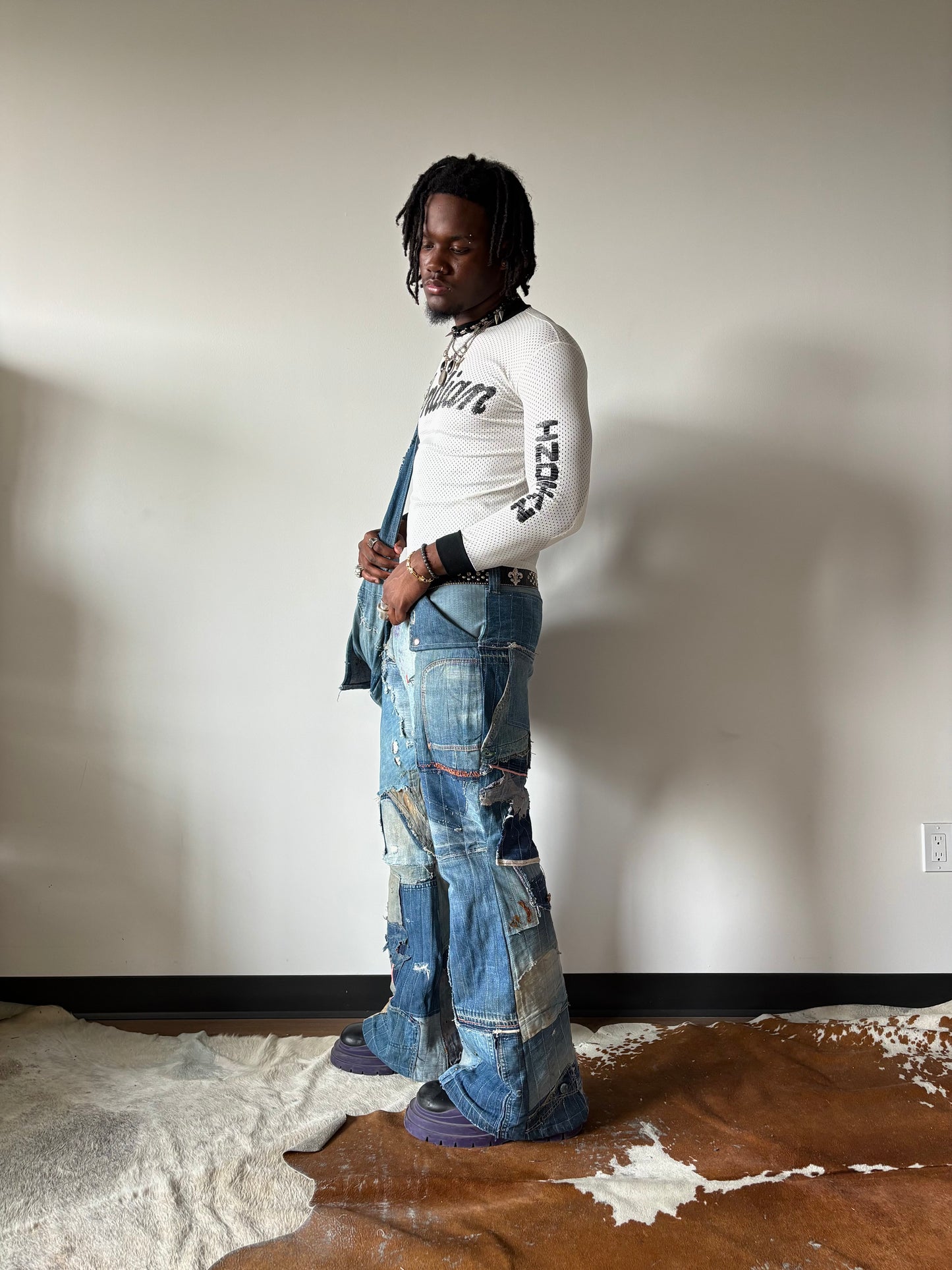 1:1 Denim 'Crust' Signature Flare Pants (34" x 33")