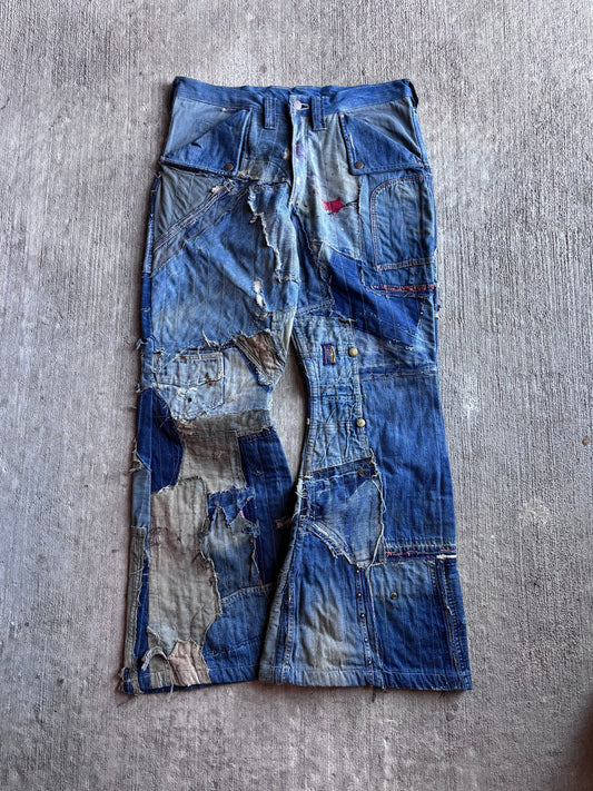 1:1 Denim 'Crust' Signature Flare Pants (34" x 33")