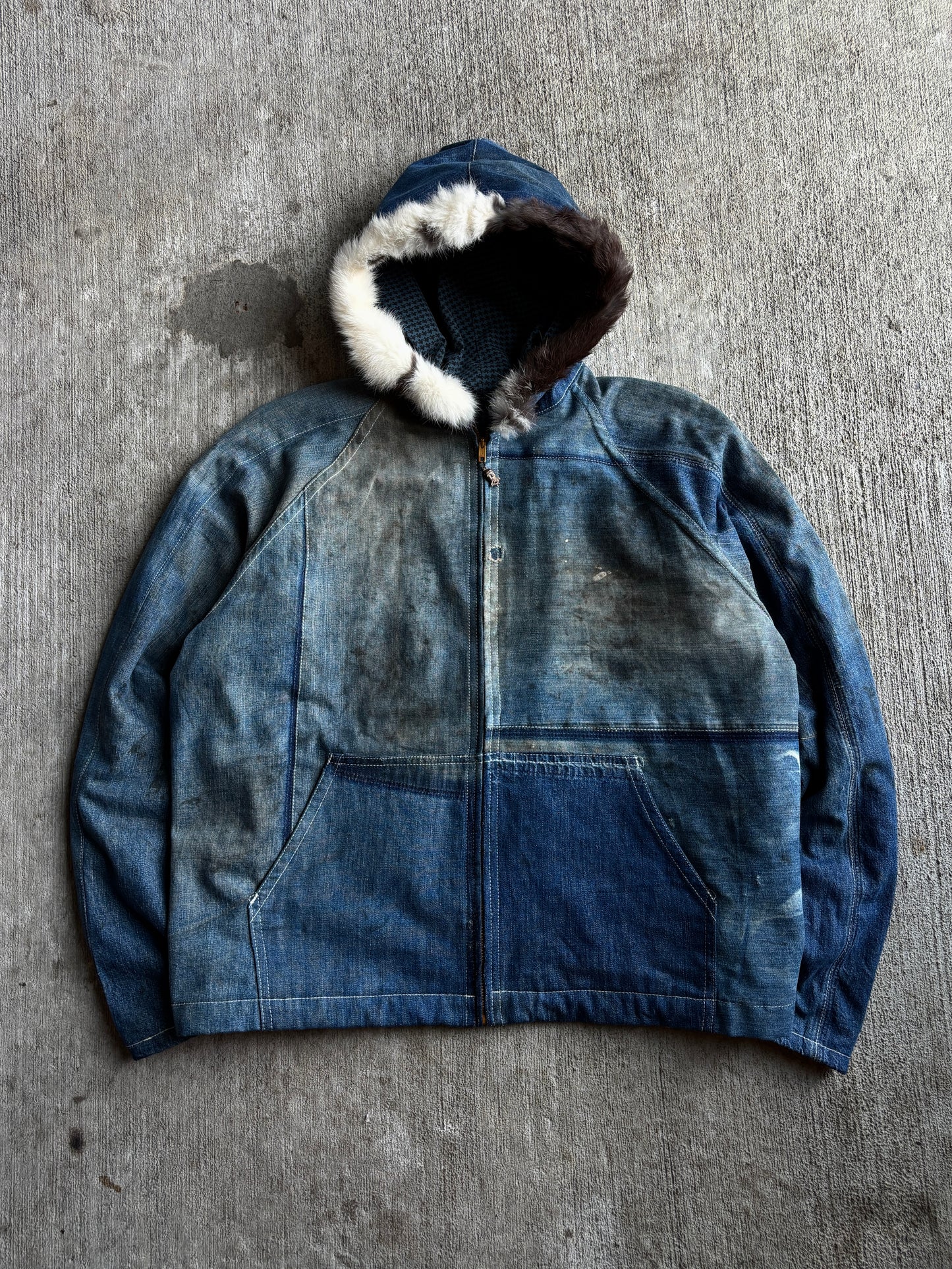 1:1 Farm Denim Hooded Jacket (XL)