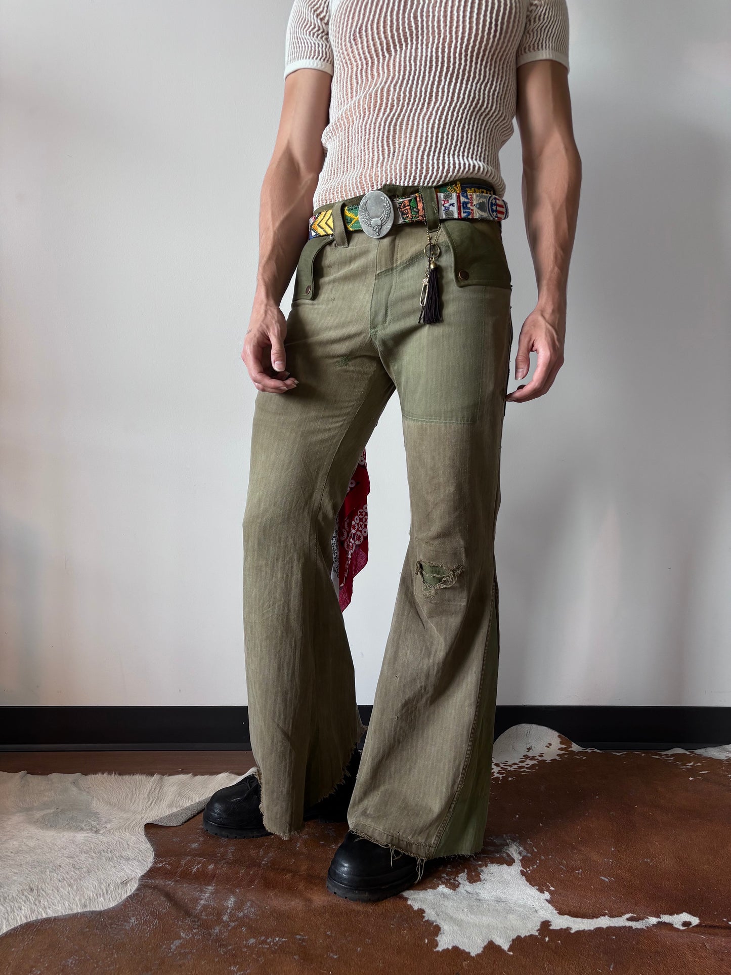 1:1 40s HBT Signature Cut Flared Pants (32" x 34")
