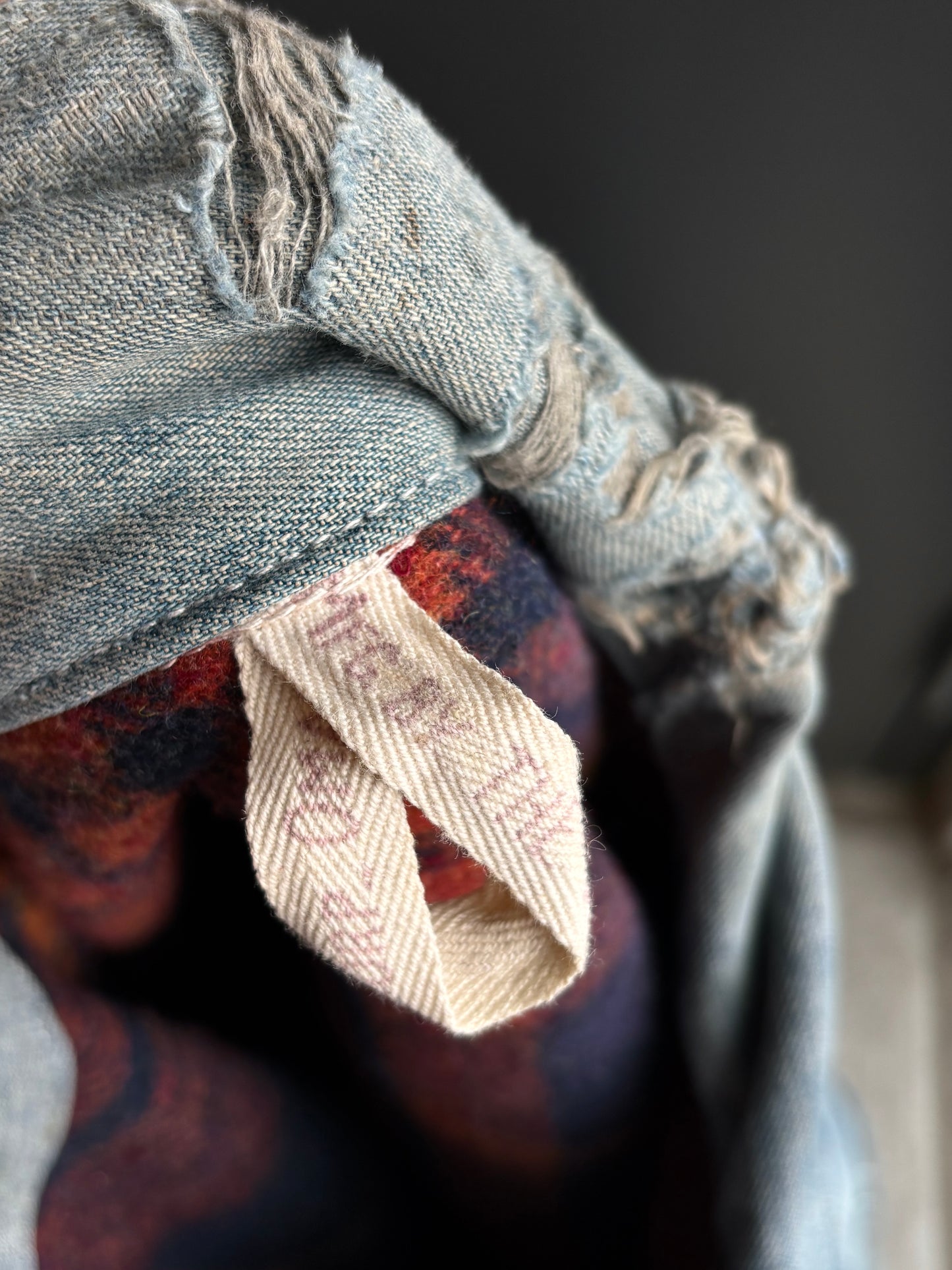 1:1 Denim Triple Pleated 'CRUST' Jacket (L)