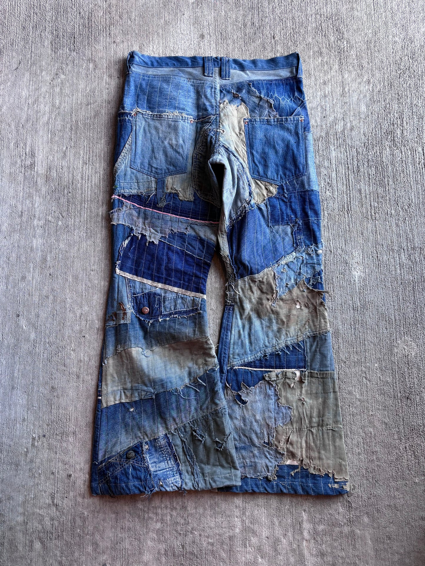 1:1 Denim 'Crust' Signature Flare Pants (34" x 33")