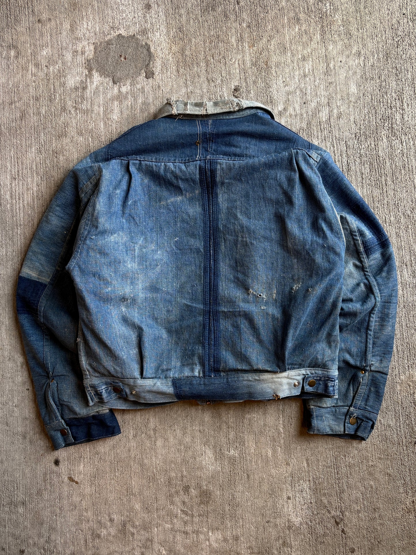 1:1 Denim Triple Pleated 'CRUST' Jacket (L)