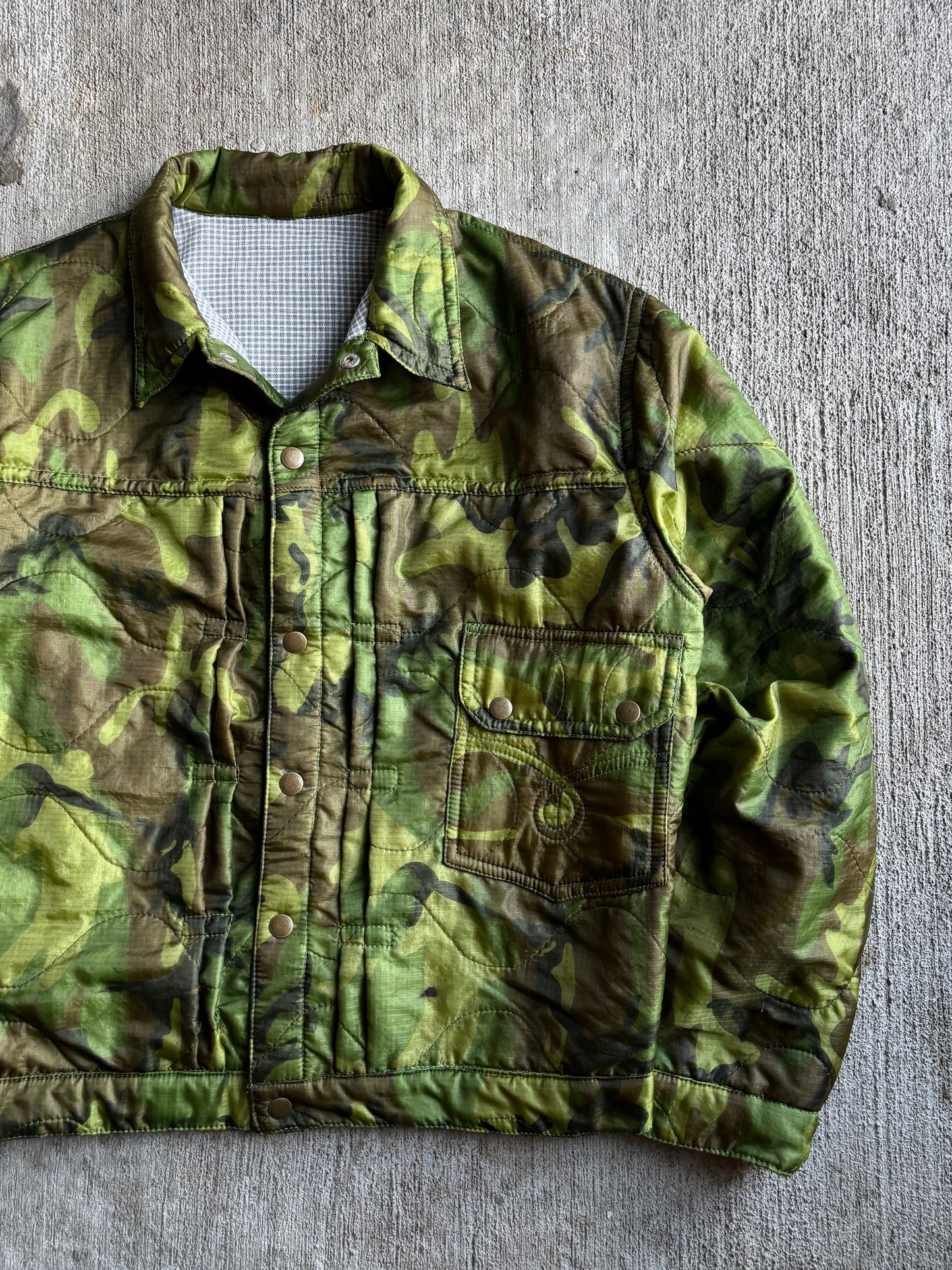 1:1 Woodland Camo Poncho Liner T1 Jacket (L)