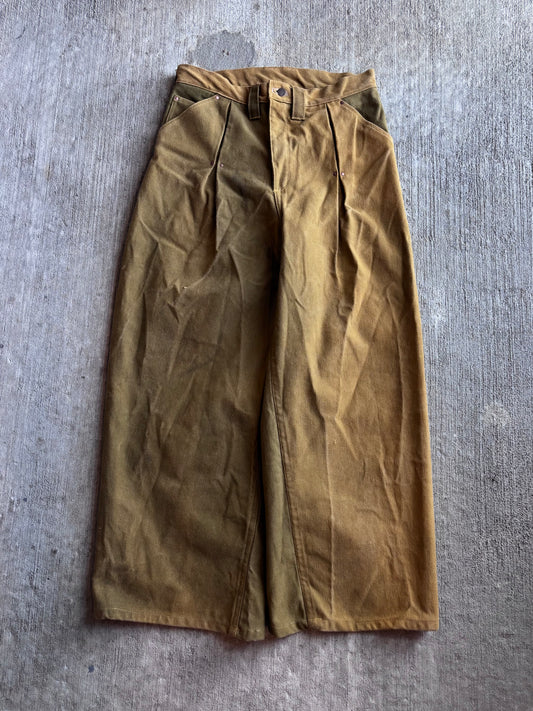 1:1 Pleated Duck Canvas Barrel Leg Pants (32" x 31")
