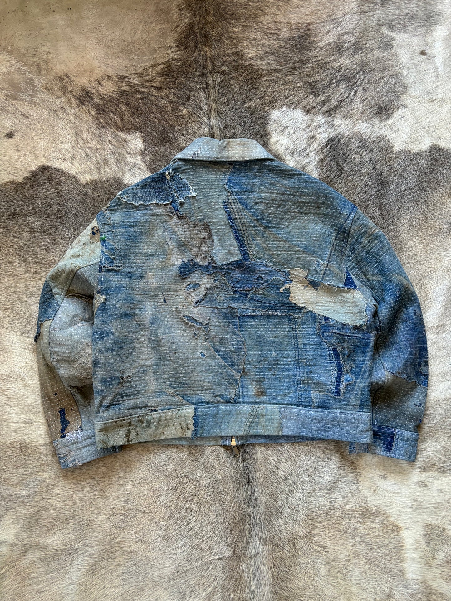 1:1 Bando Denim Jacket Using 20s-40s Denim Scrap (L)