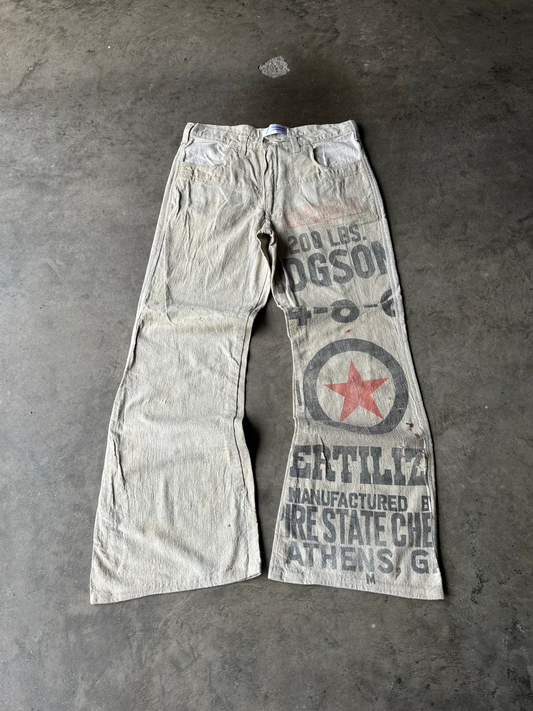 1:1 Star Feedsack Flared Pants (32" x 31")