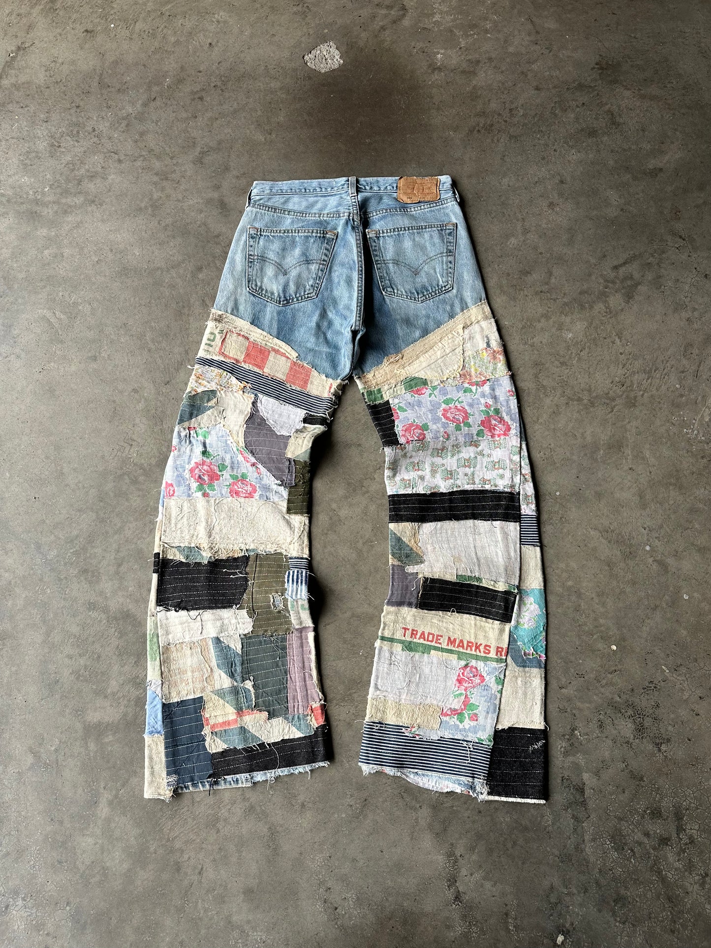 1:1 Mixed Vintage Scrap Stacked Denim (25" x 32")