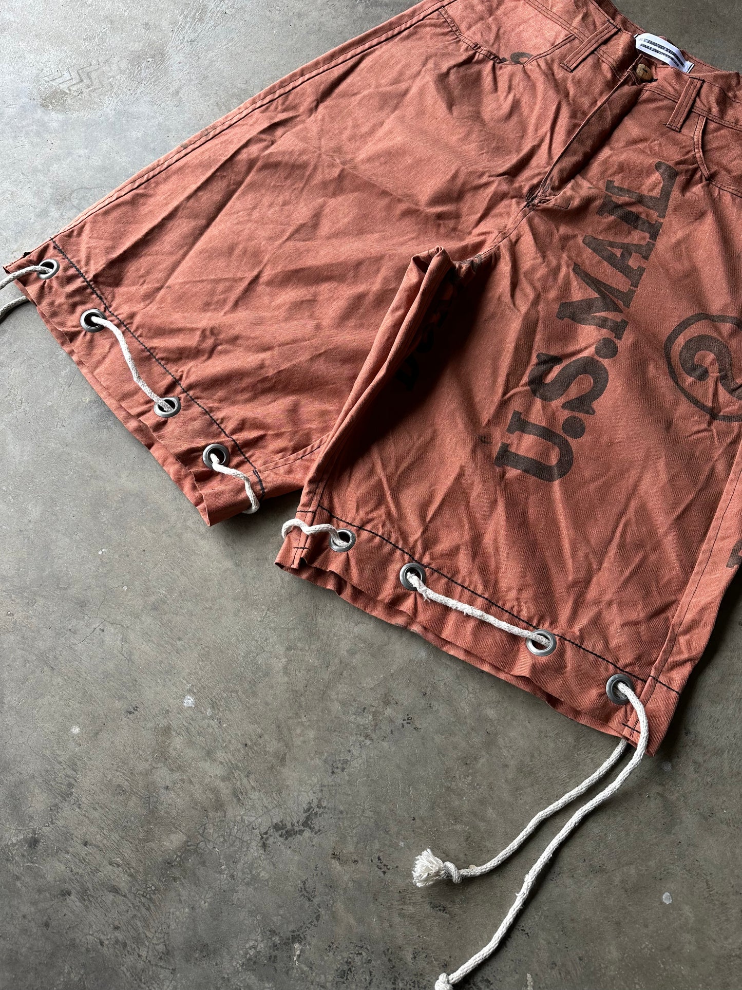 1:1 Burnt Orange Mailbag Baggy Shorts (33)