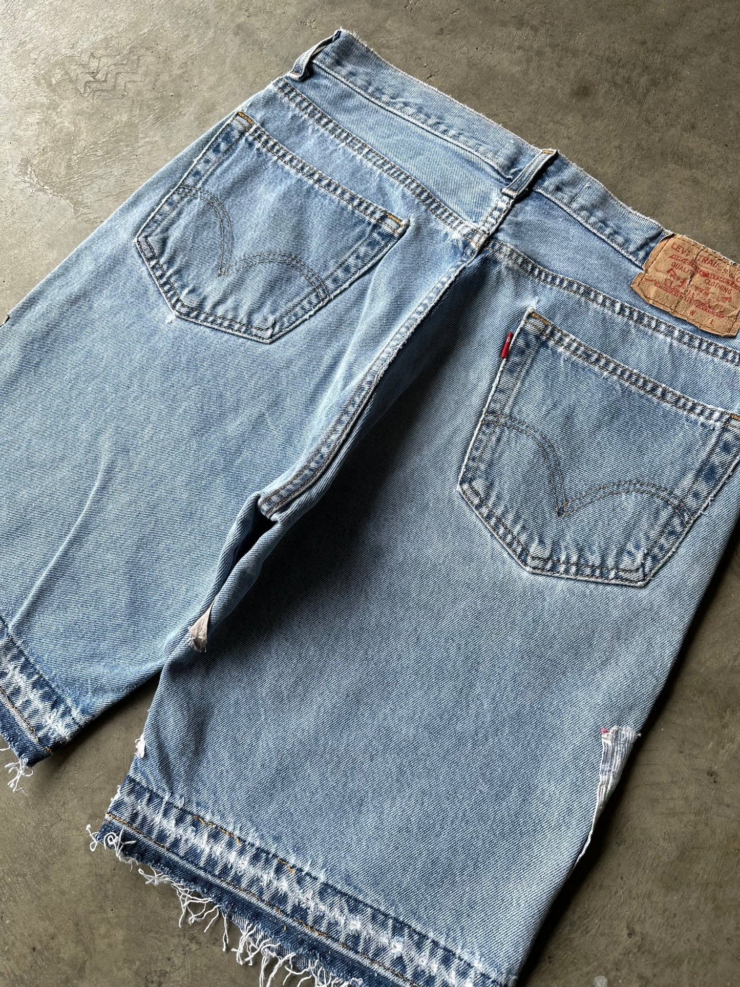 1:1 Vintage Scrap Denim Shorts (32)